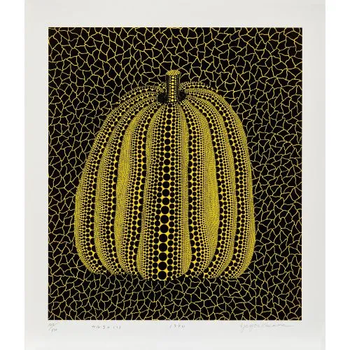 Yayoi Kusama, Yellow Pumpkin 16 Pop Art Art Movements Canvas, Drawing Paper Prints, Reproduction Oil Painting and High Resolution