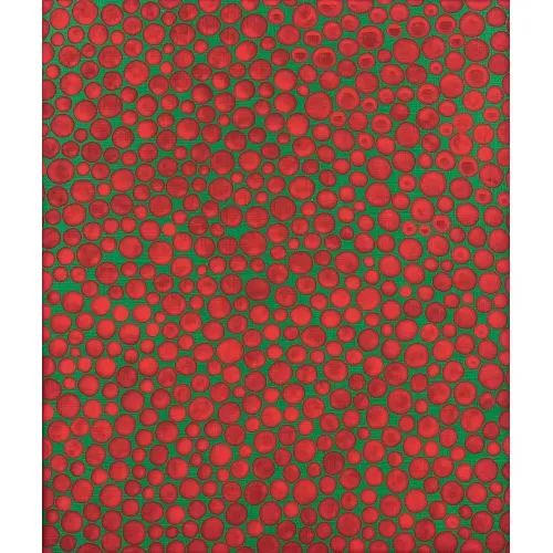 Yayoi Kusama, Yeşil Ve Kırmızı Noktalar Minimalizm Sanat Akımları Kanvas Efektli Tablo, Resim Kağıdı Baskısı