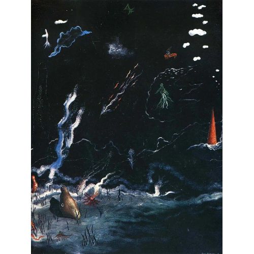 Yves Tanguy, Storm Black Landscape Yves Tanguy, Storm Black Landscape