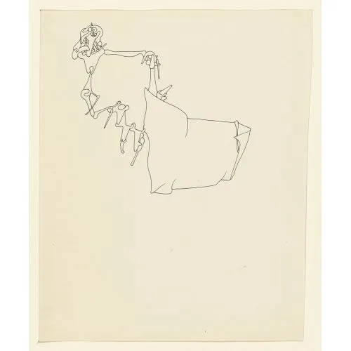 Yves Tanguy, İsimsiz Eskiz 18 Sürrealizm Sanat Akımları Kanvas Efektli Tablo, Resim Kağıdı Baskısı, Reprodüksiyon ve