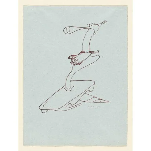 Yves Tanguy, İsimsiz Eskiz 23 Sürrealizm Sanat Akımları Kanvas Efektli Tablo, Resim Kağıdı Baskısı, Reprodüksiyon ve