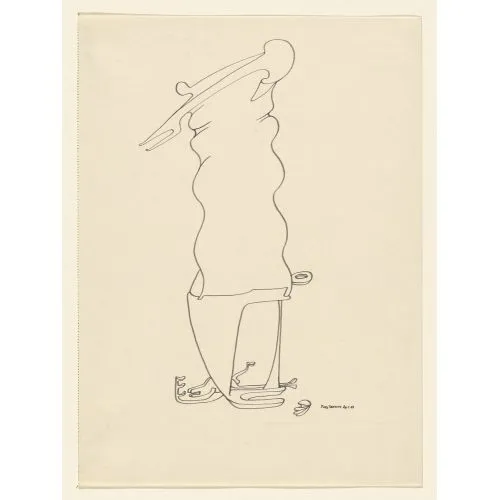 Yves Tanguy, İsimsiz Eskiz 28 Sürrealizm Sanat Akımları Kanvas Efektli Tablo, Resim Kağıdı Baskısı, Reprodüksiyon ve