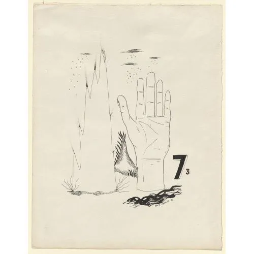 Yves Tanguy, İsimsiz Eskiz 33 Sürrealizm Sanat Akımları Kanvas Efektli Tablo, Resim Kağıdı Baskısı, Reprodüksiyon ve