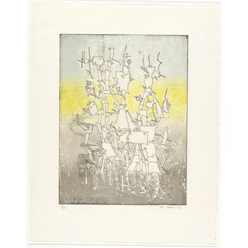 Yves Tanguy, Rhabdomancy Sürrealizm Sanat Akımları Kanvas Efektli Tablo, Resim Kağıdı Baskısı, Reprodüksiyon ve Yüksek