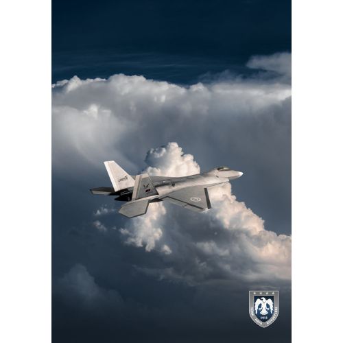 Turkish Air Force National Fighter Plane Tf-X Poster The Turkish Air Force National Fighter Plane TF-X Poster features a sleek
