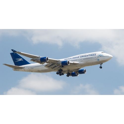 Boeing 747-475 Aerolineas Argentinas Poster The Boeing 747-475 Aerolineas Argentinas poster features the iconic double-deck