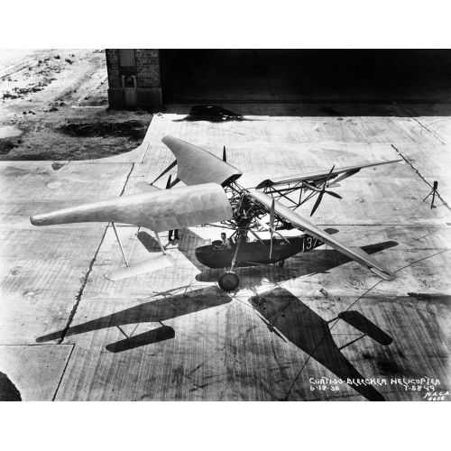 Curtiss Bleecker Helicopter Poster The Curtiss Bleecker Helicopter poster showcases the unique helicopter design created by the