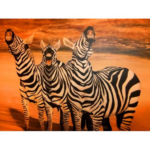 Smiling Zebras Poster 2 Poster