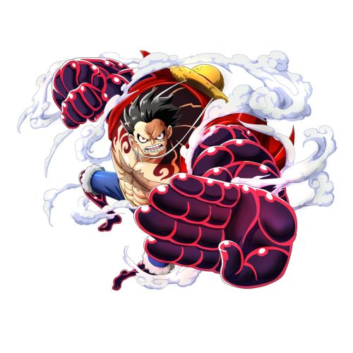 Luffy Gear 4 Anime Poster The Luffy Gear 4 anime poster features Monkey D. Luffy from the popular manga and anime series, One