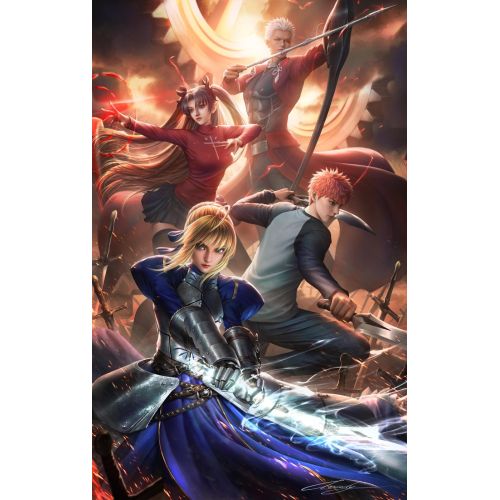 Fate Stay Night Poster 11 Fate Stay Night Poster 11 features iconic characters from the anime series, showcasing stunning artwork