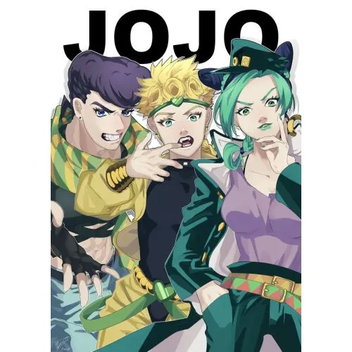 Jojos Bizarre Adventure Posteri 13 Jojos Bizarre Adventure posteri, 13. sezonun renkli ve detaylı görsellerini içermektedir.