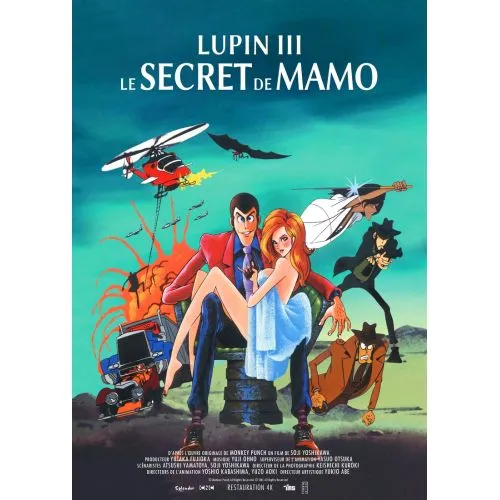 Lupin Anime Manga Poster The Lupin Anime Manga Poster features the iconic characters from the popular Japanese manga and anime
