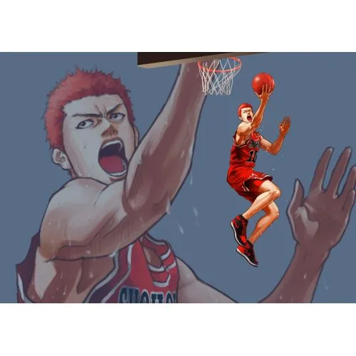 Slam Dunk Poster 5 Slam Dunk Poster 5 features a vibrant and dynamic design showcasing the popular anime series, Slam Dunk. The