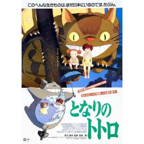 My Neighbor Totoro Posteri 2 Anime My Neighbor Totoro Posteri 2 My Neighbor Totoro Poster 2, Japon animasyon filmi My Neighbor Totoronun ikonik karakterlerini ve