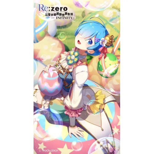 Re Zero Poster 13 Re Zero Poster 13 features the protagonist Subaru Natsuki with his loyal companion, Rem. The poster captures a