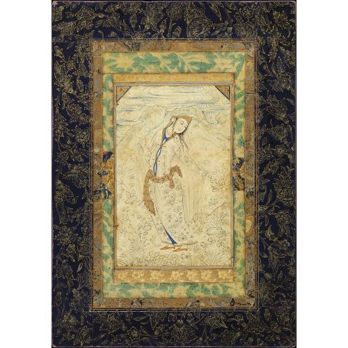 Mohammad Qasim, Standing Woman Elevate your space with the grace of Islamic Art. Explore canvas, posters, and fine art