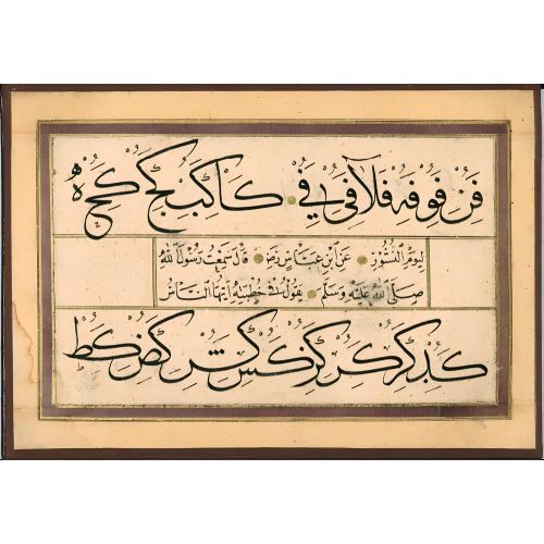 Murakka, Sülüs Nesih Hat, Mevlana Osman 10 Hüsn-i Hat sanatının zarafetiyle kanvas, poster,reprodüksiyon veya yüksek