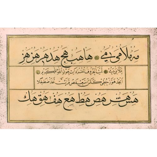 Murakka, Sülüs Nesih Rıka Hat, Mustafa Vasıf, 1853, 28 Hüsn-i Hat sanatının zarafetiyle kanvas, poster,reprodüksiyon veya