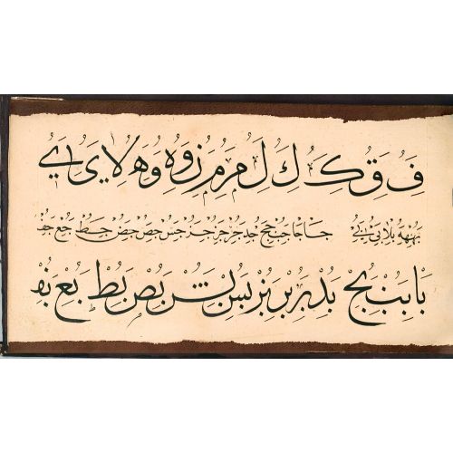 Murakka, Sülüs Rıka Nesih Hat, Ebubekir Raşid Efendi 3 Hüsn-i Hat sanatının zarafetiyle kanvas, poster,reprodüksiyon veya