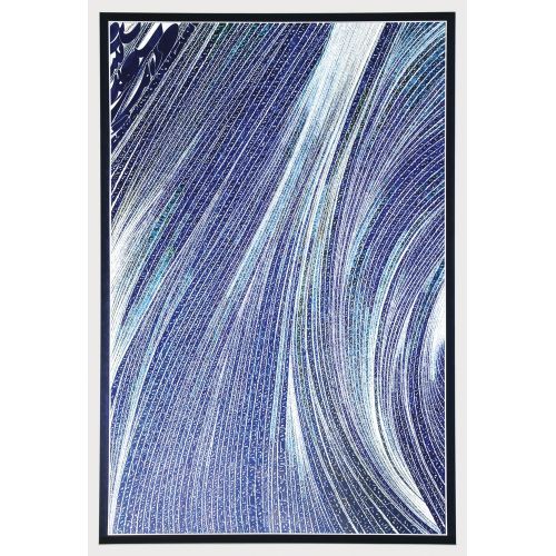 Nasrollah Afjei, Blue Wave Elevate your space with the grace of Islamic Art. Explore canvas, posters, and fine art reproductions