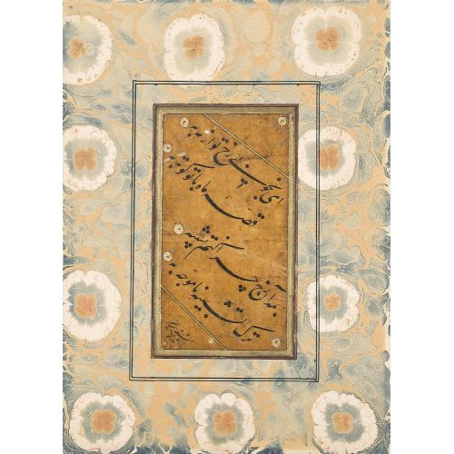 A Nastaliq Quatrain With Signature Of Shah Mahmud Safavid Iran Elevate your space with the grace of Islamic Art. Explore canvas