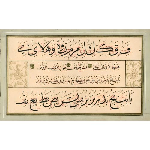 Ölçülü Meşk Murakkası, Sülüs Nesih, Mehmed Şevki Efendi 2 Hüsn-i Hat sanatının zarafetiyle kanvas