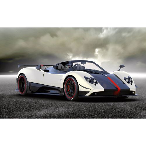 Pagani Zonda Cinque Roadster Car Poster The Pagani Zonda Cinque Roadster car poster features a high-resolution image of the sleek