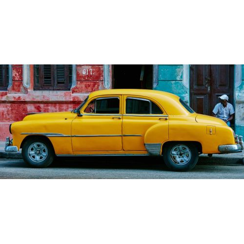 Yellow Retro Car Poster Yellow Retro Car Poster