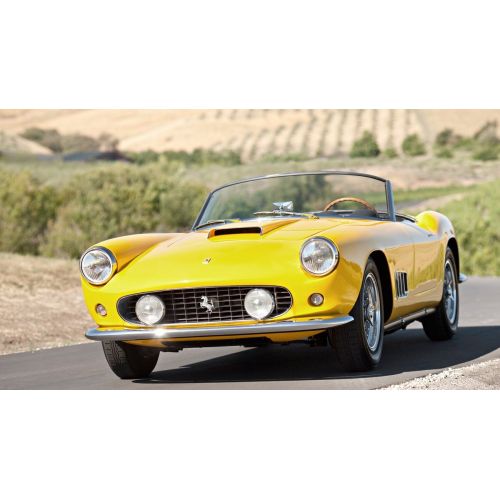 Yellow Vintage Ferrari Car Poster Yellow Vintage Ferrari Car Poster