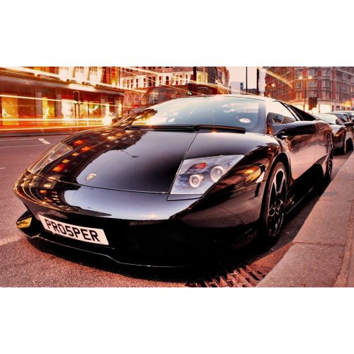 Siyah Lamborghini Araba Posteri