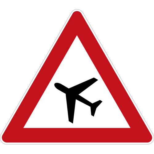 Airport Road Sign Poster The Airport Road Sign Poster features a clear and easily recognizable design of airport symbols and
