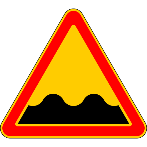 Bumpy Traffic Road Sign Poster The Bumpy Traffic Road Sign Poster features a bold and eye-catching design to warn drivers of