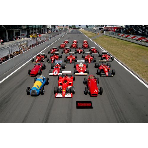 Ferrari Formula 1 All Race Cars Poster The Ferrari Formula 1 All Race Cars Poster features a comprehensive collection of all the