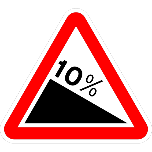 Eğimli Trafik Yol İşareti Posteri Eğimli Trafik Yol İşareti Posteri