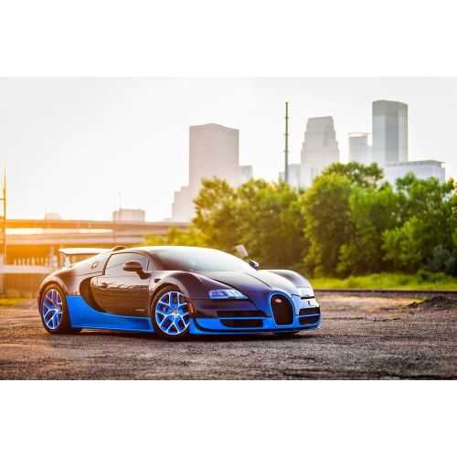 Bugatti Veyron Grand Blue Araba Posteri Bugatti Veyron Grand Blue Araba Posteri
