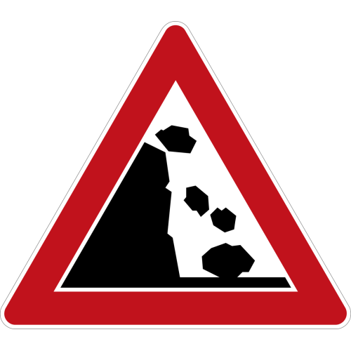 Landslide Traffic Road Sign Poster Landslide Traffic Road Sign Poster