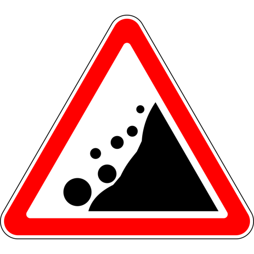 Landslide Traffic Road Sign Poster Landslide Traffic Road Sign Poster