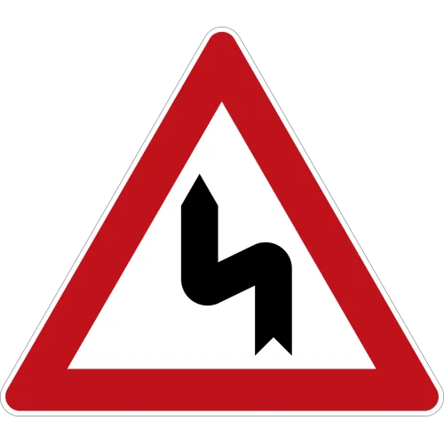 Left Bend Traffic Road Sign Poster The Left Bend Traffic Road Sign Poster features a bold and clear design to alert drivers of