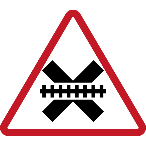 Level Crossing Traffic Road Sign Poster Level Crossing Traffic Road Sign Poster