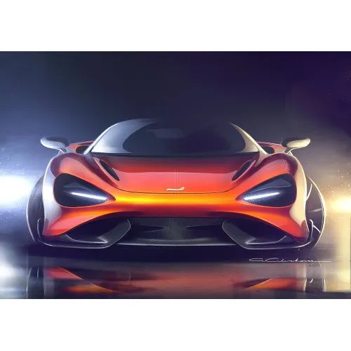 Mclaren 765lt Car Poster 7 The McLaren 765LT Car Poster 7 features a sleek and aerodynamic design, showcasing the powerful