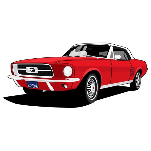 Mustang 1967 Otomobil Posteri Mustang 1967 Otomobil Posteri