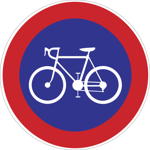 Bisiklete İzin Verilmez Trafik Yol İşareti Posteri Bisiklete İzin Verilmez Trafik Yol İşareti Posteri