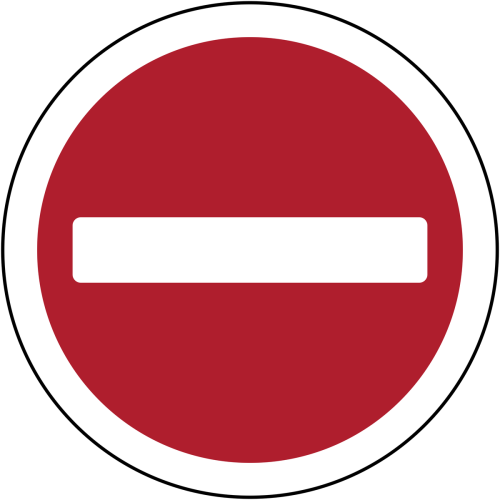 No Entry Traffic Road Sign Poster