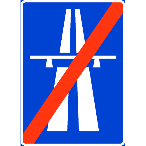 Otoyol Sonu Trafik Yol İşareti Posteri