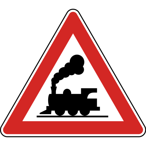 Railway Traffic Road Sign Poster The Railway Traffic Road Sign Poster features a variety of important railway traffic signs to