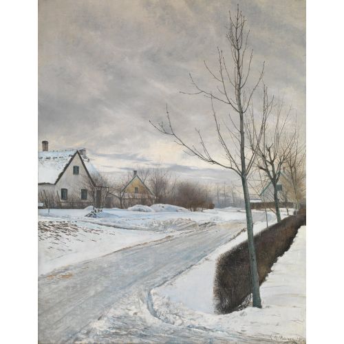 Road In Winter Day Poster