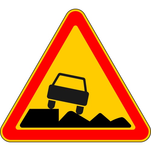Rough Surface Traffic Road Sign Poster Rough Surface Traffic Road Sign Poster