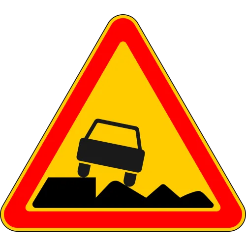 Rough Surface Traffic Road Sign Poster The Rough Surface Traffic Road Sign Poster features a bold and easily recognizable graphic