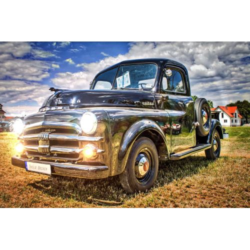 Silver Color Retro Car Poster Silver Color Retro Car Poster