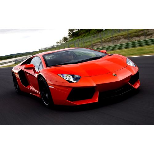 Red Lamborghini Aventador Car Poster